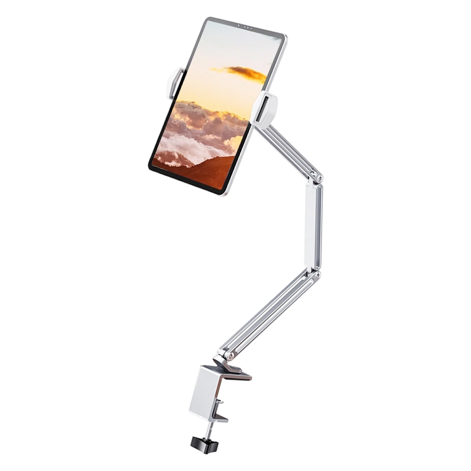 Soporte de montaje para tabletas con rotación de 360 grados y base antideslizante para un posicionamiento estable