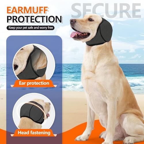 Beruhigender Hunde-Hoodie – verstellbarer, rutschfester Ohrenschützer. Wirksamer Schutz vor Schreck beim Schwimmen im Sommer. Geeignet zum Schwimmen, für medizinische Behandlungen, Baden und zum Trage