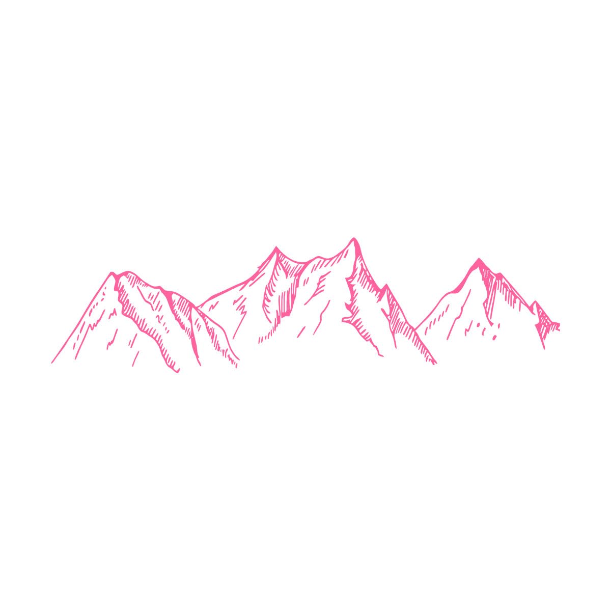 Mountain Silhouette Wall Decal Mountains Vinyl Wall Window Sticker Farmer House Murals for Living Room Mordern Room Large - 42x167cm — image 1
