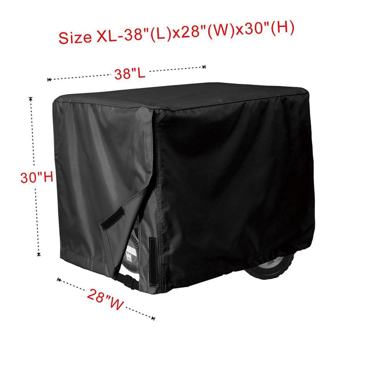 Funda para Generadores Exteriores Cubierta Rectangular Resistente UV y Polvo Protector Duradero para Jardín Color Negro
