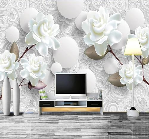 Papier Peint 3D En Trois Dimensions Blanc 400cm×280cm - 2