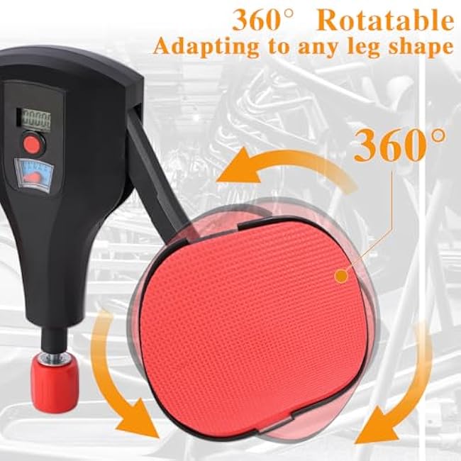 Thigh Master Inner Thigh Exerciser Adjustable Resistance 0-132 LB Strength Exercise Equipment, Leg Workout Exerciser Pelvic Floor Hip Trainer with Resistance Display and Smart Counter, Black/Red