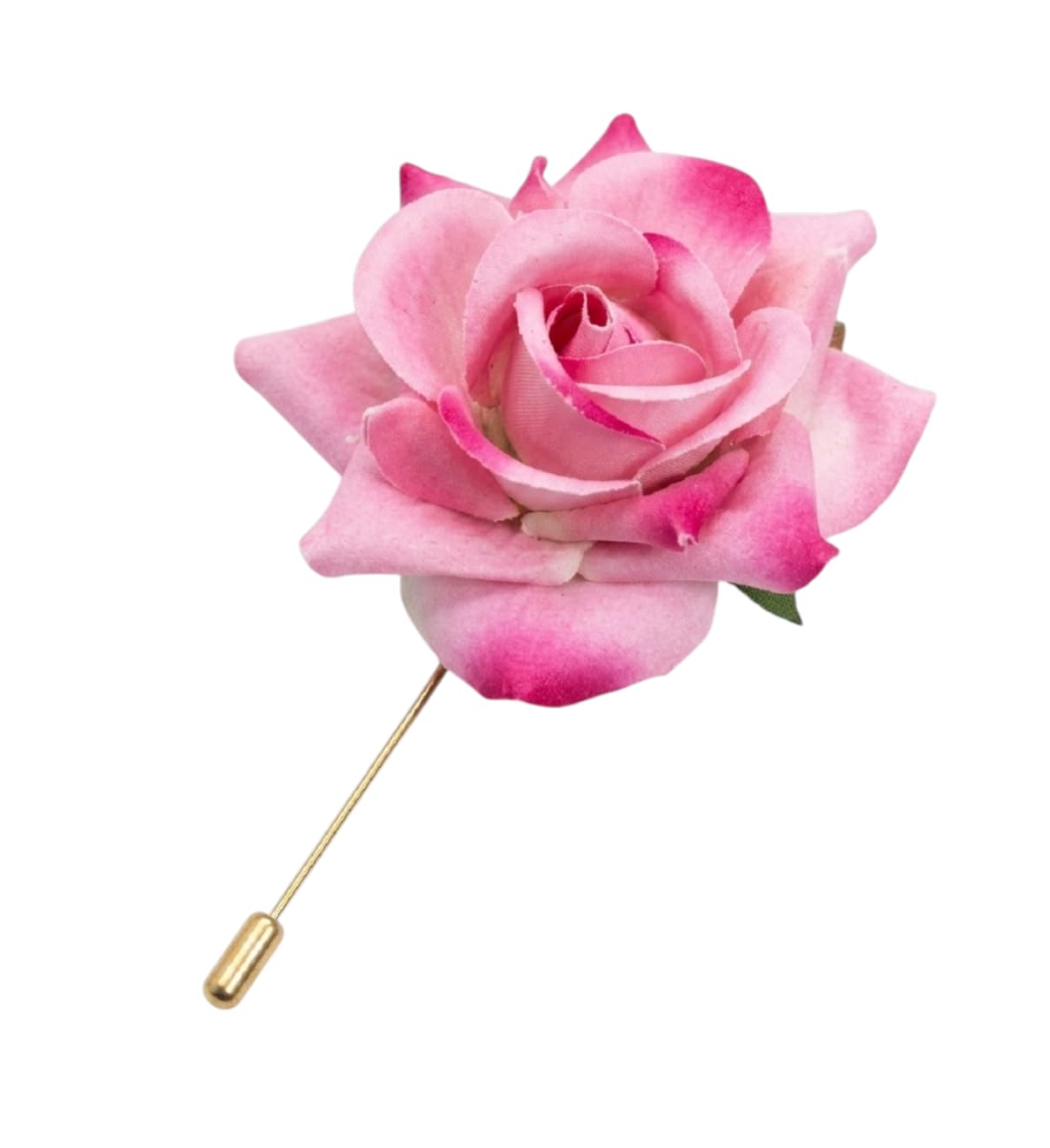 FashMade Pink Handmade Fabric Rose Lapel Pin Men Suit Boutonniere Flower Wedding Brooch Badge-image-26