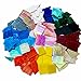 PALJOLLY Mosaic Tiles Stained Glass Scraps Sheets for Crafts Bulk, Broken Glass Pieces, Variety of Colors and Shapes, 35oz/1kgs Value Pack