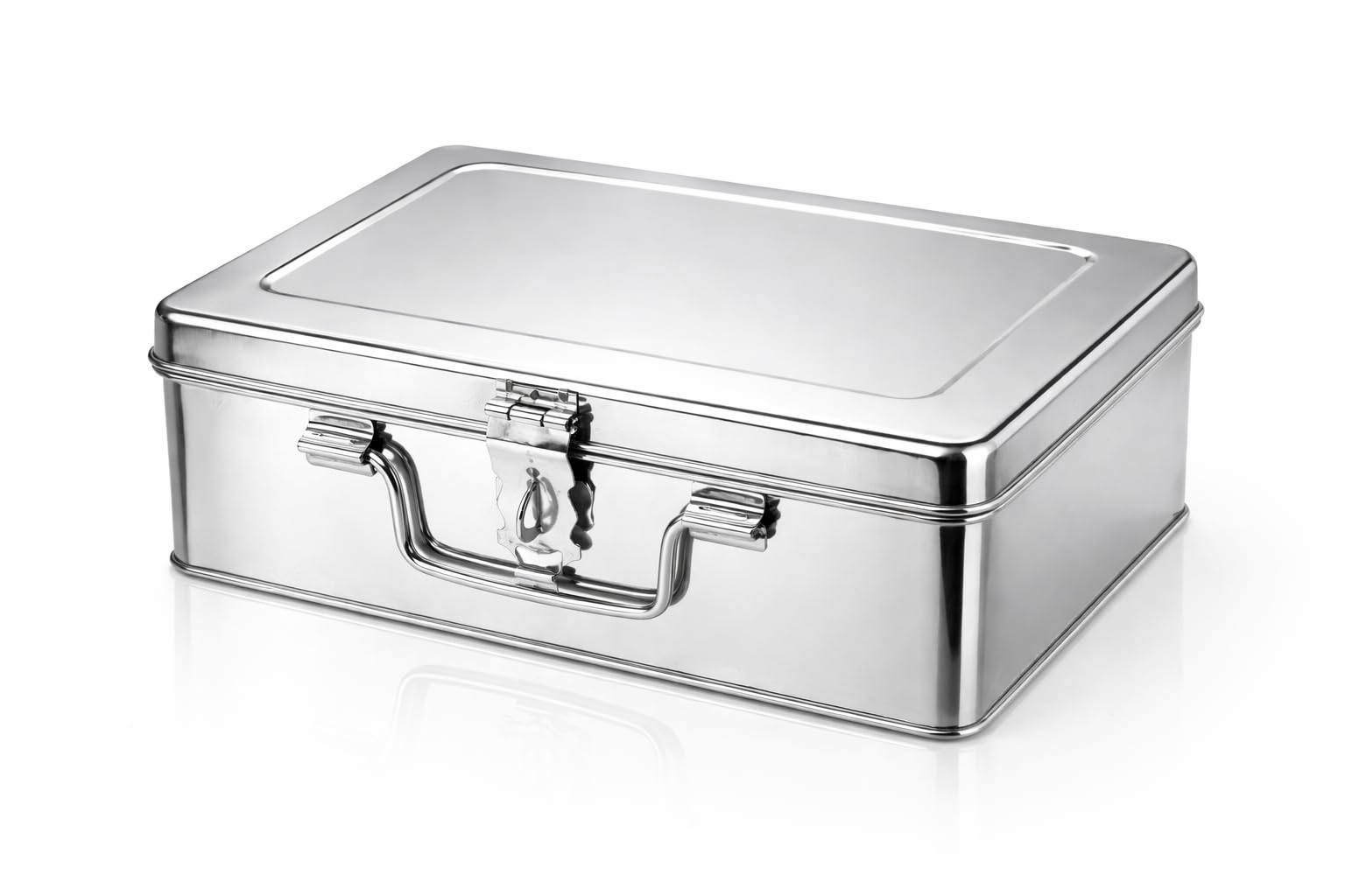 Jayco Stainless Steel Bank Locker Box/Cash Box/Jewellery Box - Rectangle (22 X 15 X 7 cm, color-coated) (Polished Steel)-image-28
