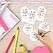 40PCS Happy Valentine's Day Gift Tags Stickers – 20 Rectangle & 20 Round Stickers, Pink Words Labels Self-Adhesive Name Tags for Valentine Party Decorations, Presents Wrapping Supplies - A02