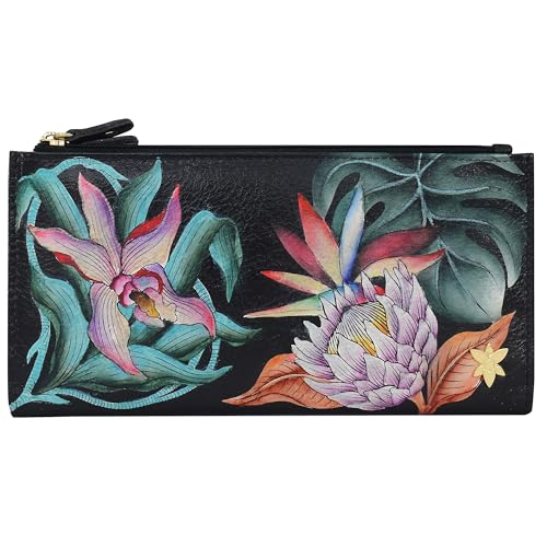 Anuschka Women's Hand-Painted Genuine Leather Two Fold RFID Blocking Wallet
