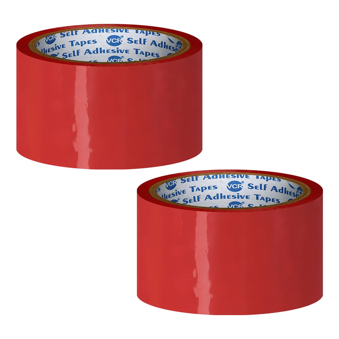 VCR Red Color Tape - 50 Meters in Length - 48mm / 2" Width - 12 Rolls Per Pack - BOPP Self Adhesive Tape for Arts and Craft use, Box Packing, Office and Home use (B07RWVZCYS) Amazon Price History, Amazon Price Tracker