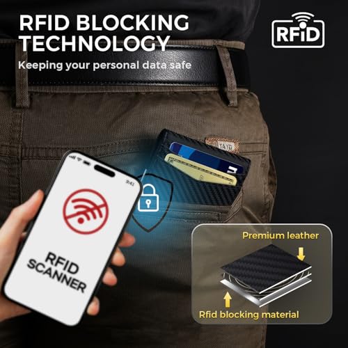 Image of Zitahli Genuine Leather Wallet for Men 12 Card Slim Mens Wallets Bifold RFID Blocking with Money Clip & ID Window Thin Minimalist Card Holder Wallet with Gift Box