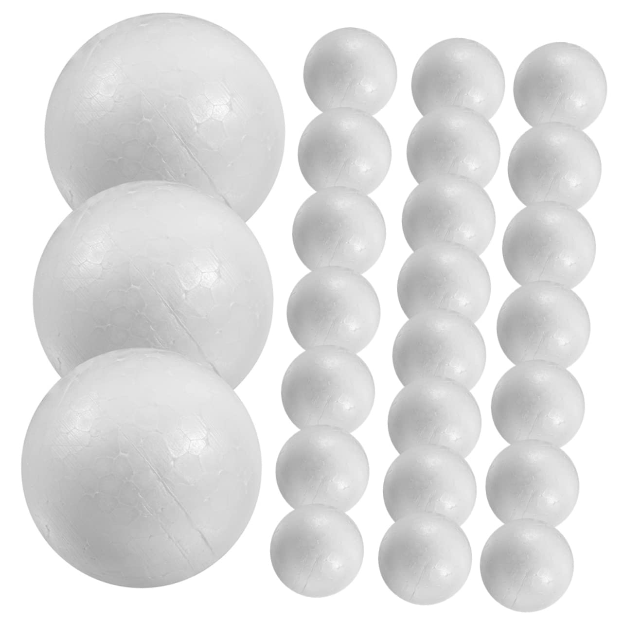 Lurrose 125pezzi Palline di Polistirolo Bianche per Fai da Te per Decorazioni Festive e Lavoretti Creativi per Progetti Artigianali e Ornamenti Personalizzati
