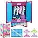 ZITA ELEMENT 18 Inch Girl Doll Accessories Closet Wardrobe Set - Including 18 Inch Doll Clothes Wardrobe, Hangers and Storage Box for Our My Generation Life Doll Accessories