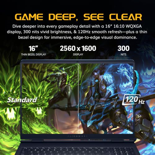 Image of Dell Alienware Aurora 16 16 inch WQXGA 120Hz Gaming Laptop, Intel Core 7 240H, 32GB DDR5, 3TB Storage(2TB SSD+1TB Docking Station Set), GeForce RTX 5050 8GB GDDR7, Backlit Keyboard, Win11 Pro, Indigo