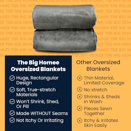 Image of HomeSmart Products Oversized Blanket - 12.5x8.5 Feet - Giant Family Blanket, Huge Throw for Multiple People, Soft & Cozy