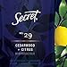 Secret Antiperspirant Deodorant for Women with Pure Essential Oils, Paraben Free, Cedarwood and Citrus scent, 2.6 oz.