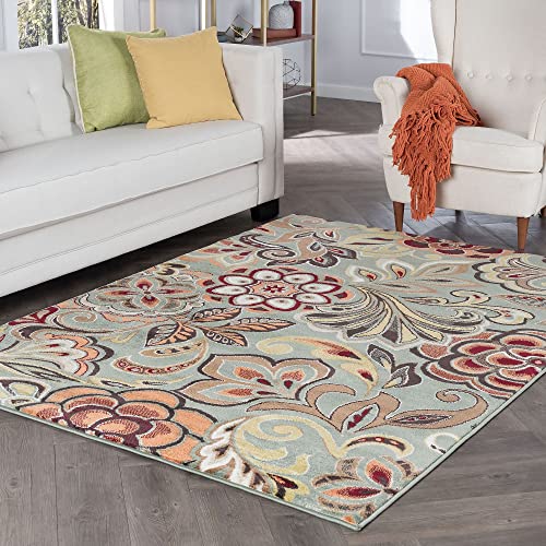Alise Rugs Decora Farmhouse Floral Indoor Area Rug Sets