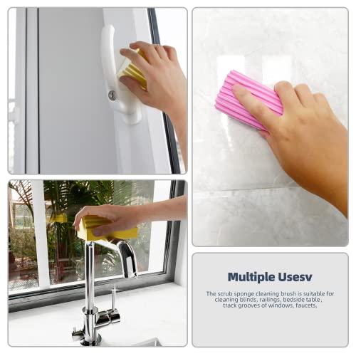Image of 1Pcs Magic Eraser Sponge, Mistgre Handle Type Sponge, Reusable Dusters for Cleaning Blinds,Glass,Baseboards,Vents,Railings,Mirrors,Window Track Grooves and Faucets