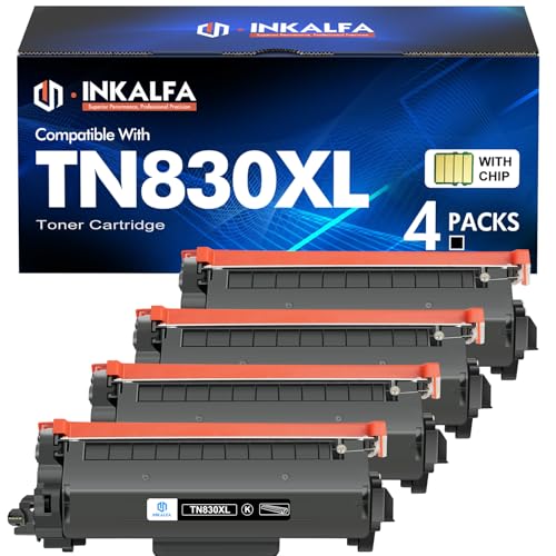 TN830XL TN830 Toner for Brother Printer HL-L2460DW DCP-L2640DW MFC-L2820DW Replacement for Brother TN830 XL/V/R TN 830XL 830 XL TN-830XL Cartridge HL-L2405W HL-L2400D Printer High Yield 4 Black