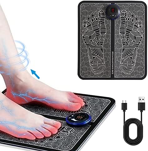 TZUJYPJ Electric Foot Massager Mat - Foot Acupressure Mat Foot Circulation Massager Acupuncture Points Relaxation Tool Folding Portable Home and Office Use