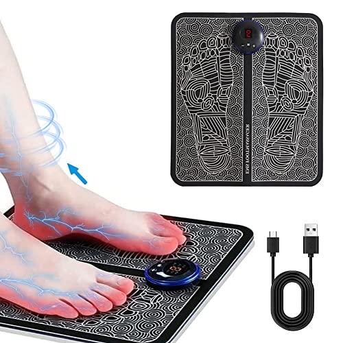 Tzujypj Electric Foot Massager Mat - Foot Acupressure Mat Foot Circulation Massager Acupuncture Points Relaxation Tool Folding Portable Home And Office Use #TOP1