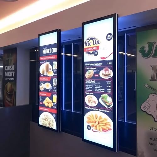 Tableau Menu LED 50x70cm : Panneau Rétroéclairé Ultra Slim pour Affichage Restaurant