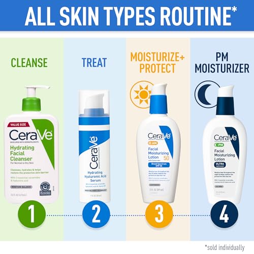 Cerave Am Facial Moisturizing Lotion Spf 50 | Face Moisturizer With Spf, Hyaluronic Acid, Niacinamide & Ceramides | Non-Greasy | Blends Seamlessly With No White Cast | Non Comedogenic Sunscreen thumb #4