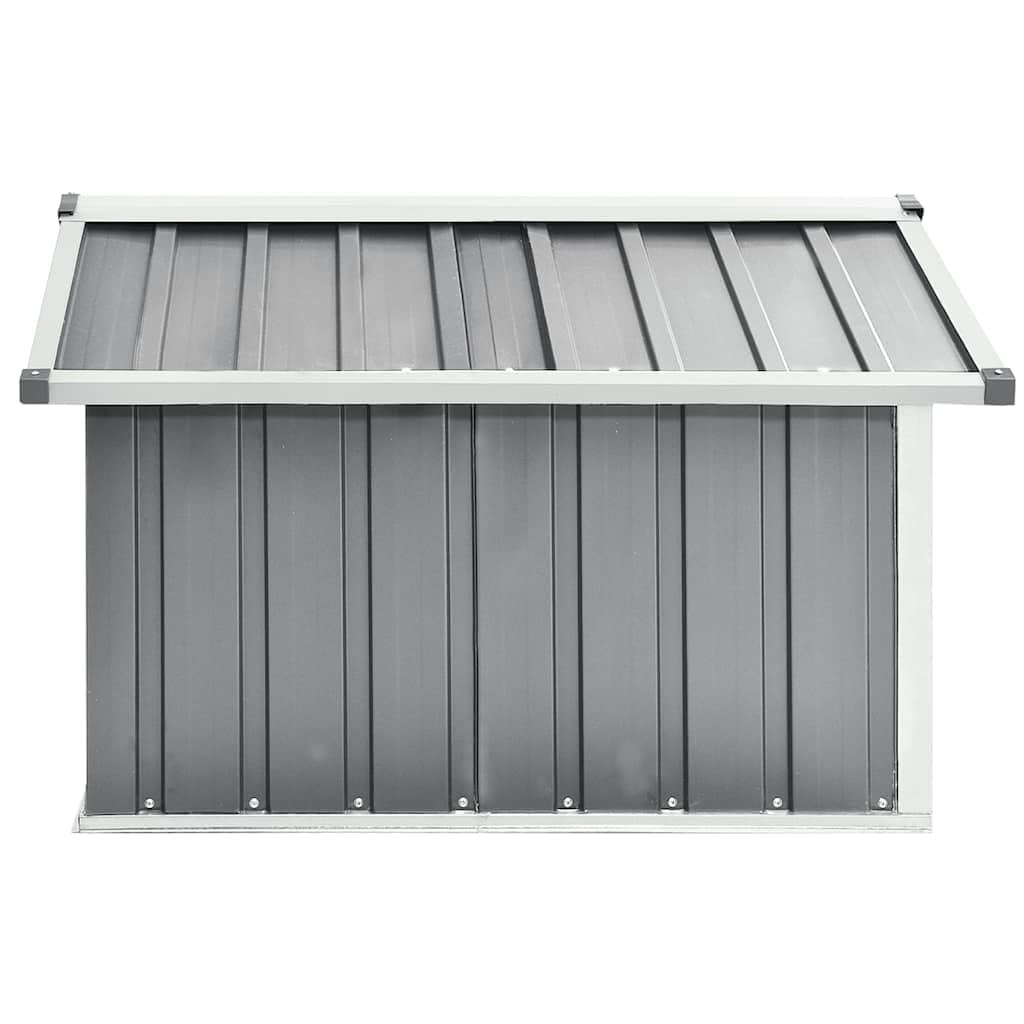 vidaXL Capanno per Robot Tosaerba 92x97x63 cm Acciaio Zincato Grigio