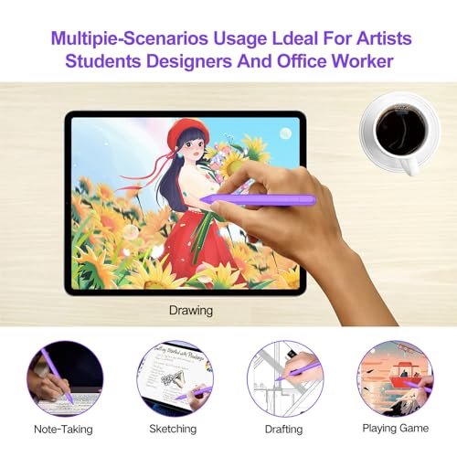Image of Stylus Pen for iPad 2018-2026 with Palm Rejection, Apple Pencil for Pad11th /10th /9th /8th /7th /6th Gen, iPad Pro 11 /12.9 inch, New iPad Air 2026 11&13-inch(M3 /2) /5th /4th /3th Gen, iPad mini 6th /5th