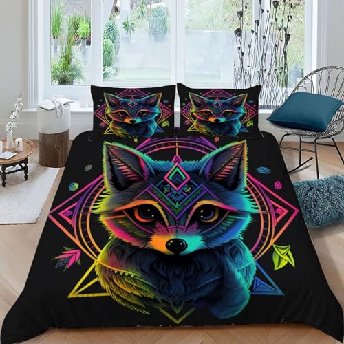 Housse de couette 2 pièces animals imprimé parure lit 200x200 - 3