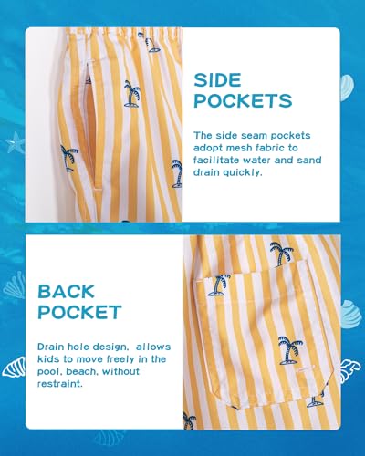 Image of SURF CUZ Boys Swim Trunks Toddler Swim Shorts UPF 50+ Bathing Suit for Boy Swimsuit Quick Dry Mesh Beach Boardshorts Swimwear