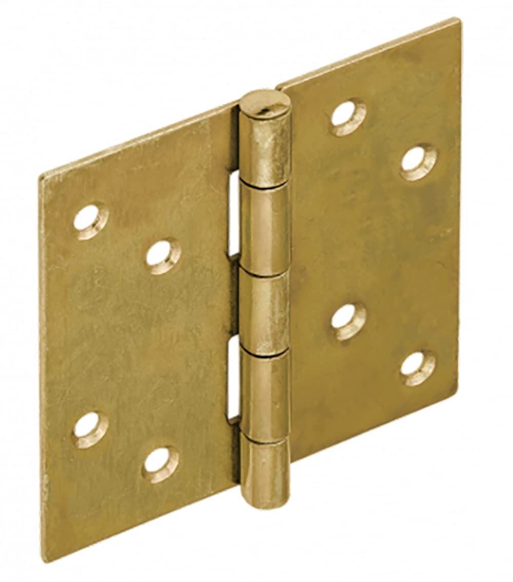 Screws City Yellow Galvanised Butt Hinges Door Cabinet Cupboard Hinge (Pack Of 4) (60Mm X 55Mm)