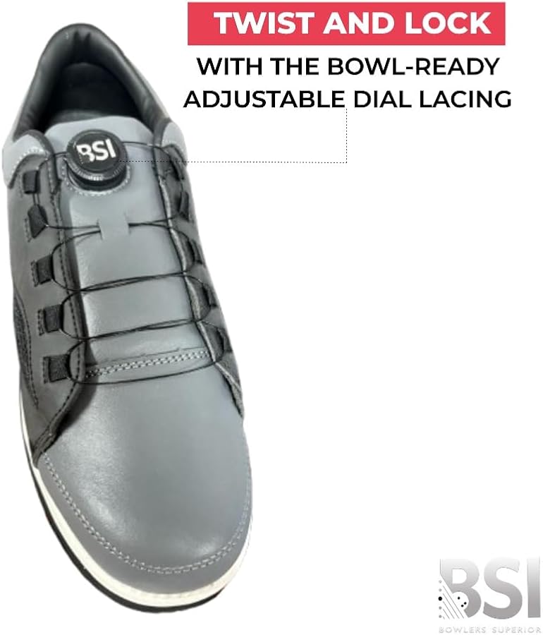 Amazon.com | BSI Men's Solace Bowling Shoe 7 Black/Grey | Bowling