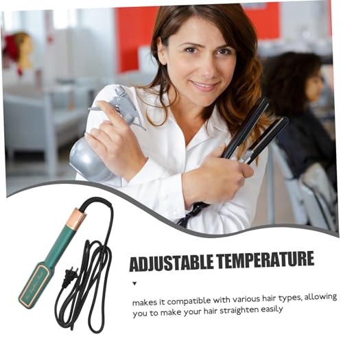 Cepillo alisador portátil con temperatura ajustable negro miniatura 6