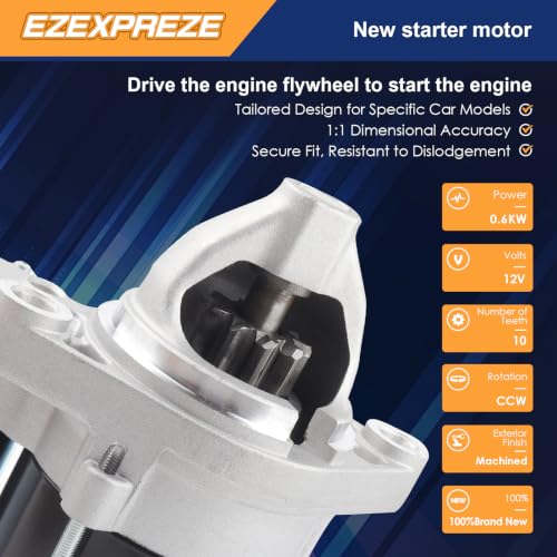 Image of Ezexpreze 19319 Starter for Honda GXV630, GXV660, GXV690, GXV690R, GXV690H, GXV690RH All 12V CCW 10 Teeth Starter Replace# 428000-6420, 31200-Z6M-003, DV5E3