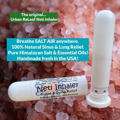Urban Releaf Neti Salt Air Relief Inhaler! Fast Relief. Soothing Sinus & Lung, Himalayan Salt & Botanicals! Respiratory Wellness. Healing Aromatherapy. Energizing! 100% Natural, Vegan, Made In The Usa #TOP1