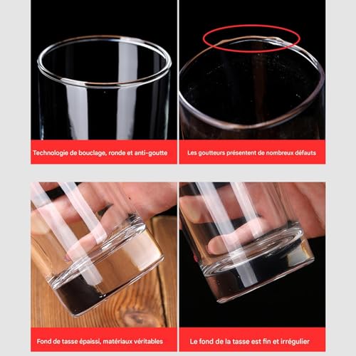 Verres à Boire 290ml en Lot de 6 Gobelets Transparents - 5