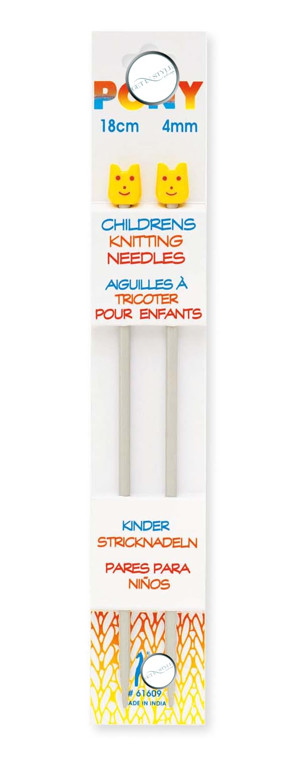 Knitting Needles Aluminium Pony 4.00mm x 18cm – Smooth Lightweight Single Point Metal Needles for Crochet & Knitting Crafts