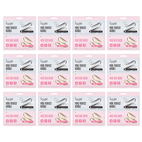 Soo Ae Pore perfect bubble mud duo mask, 12 Count Soo Ae Pore perfect bubble mud duo mask, 12 Count
