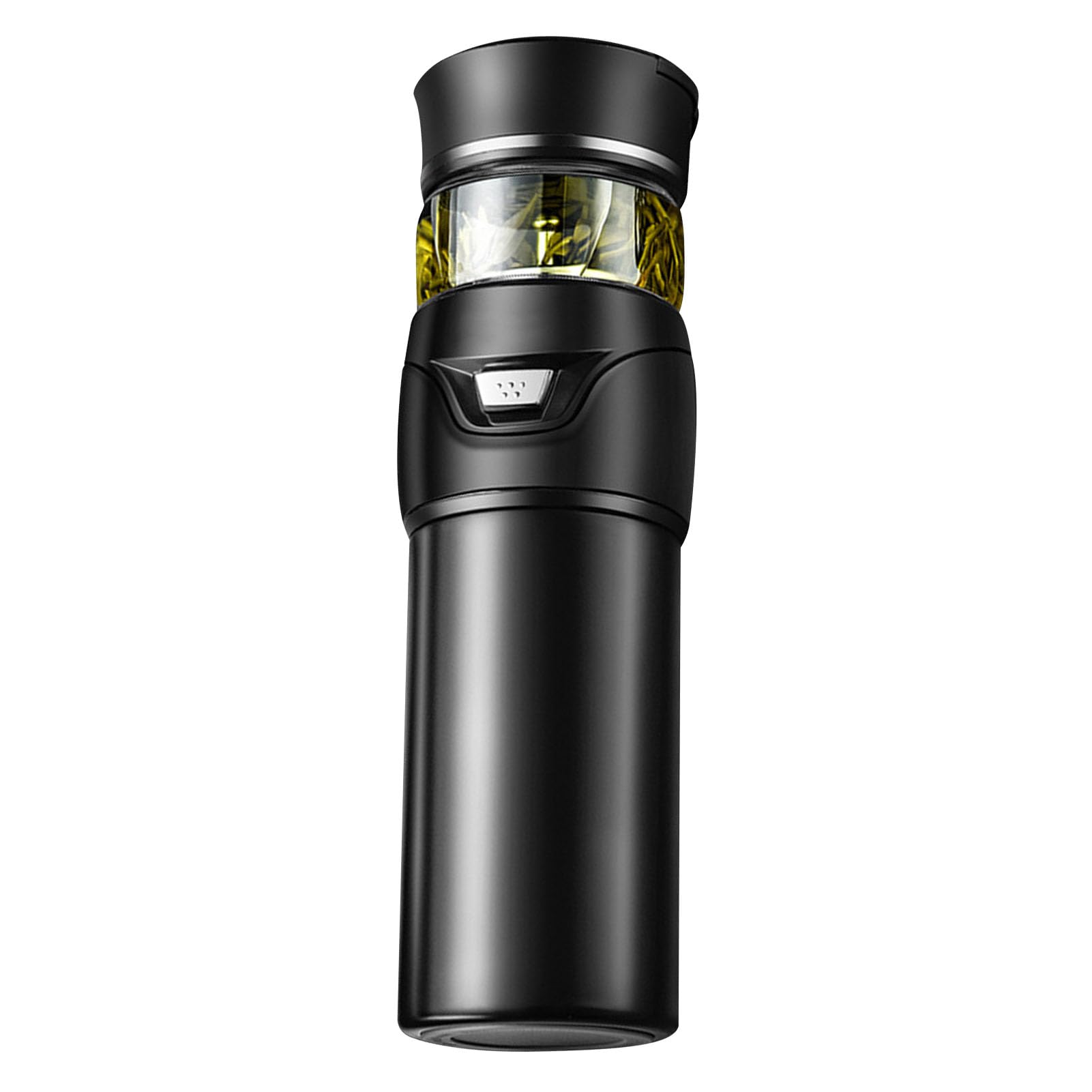 Generic Botella de té de Acero Inoxidable, Elegante Taza de Viaje Aislada para Hombres en la Oficina o en Casa con Infusor (BLACK)