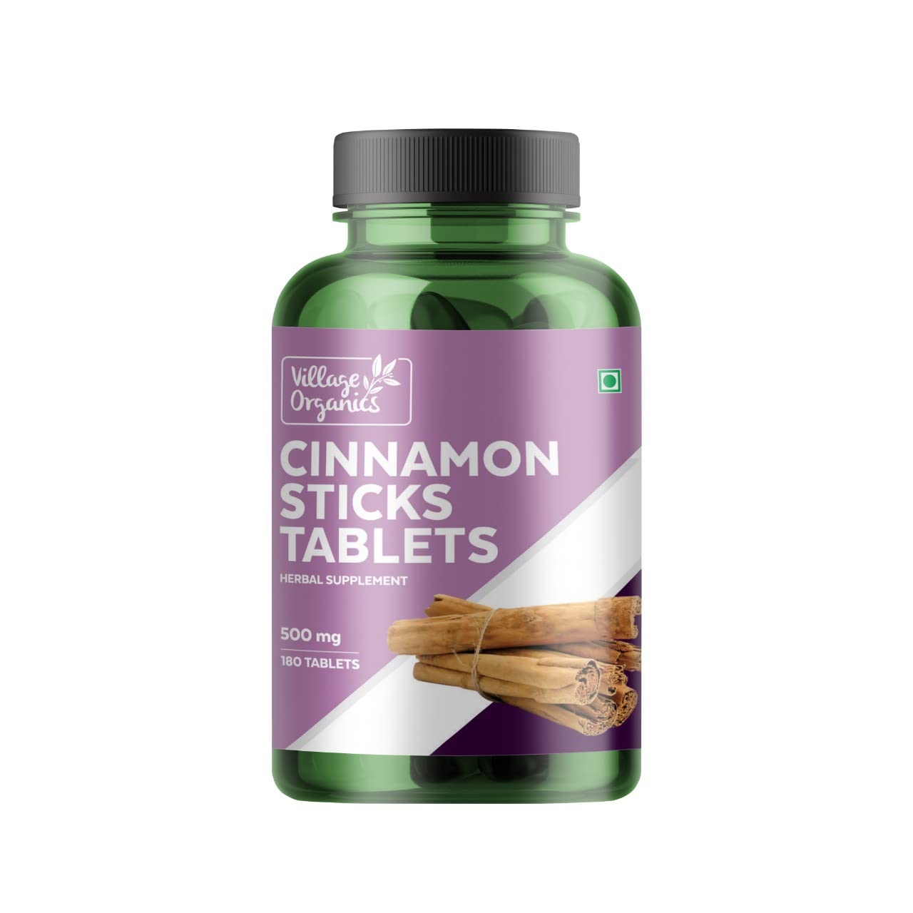 Village Organics Cinnamon Tablets 500mg (180 Tablets)/ Best Antioxidant/Natural