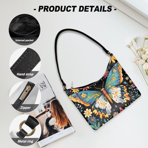 Underarm Shoulder Bag for Women Clutch Purse Handbag Pu Leather Tote Hobo Bag with Zipper Closure 6