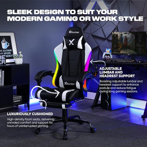 X Rocker PC Computer Video Gaming Office Chair, Built in Audio Speakers and Ergonomic Design for Men, Boys, Girls, Teens - Image 5