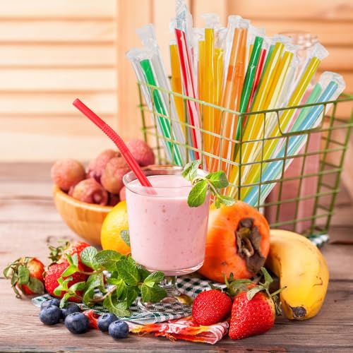 400 pitillos plásticos multicolores para bebidas 23.5 cm miniatura 6