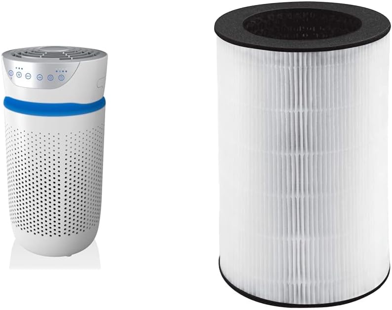 HoMedics Compact Air Purifier with UV-C, HEPA & Carbon Filters - Air Filtration & Purification Removes Allergens & HEPA Filter for Air Purifier Model AP-T40