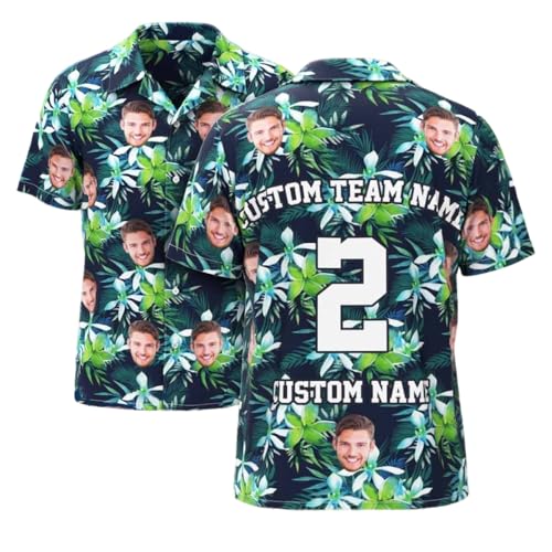 Custom Hawaiian Shirt, Custom Face or Logo Shirt, Team Hawaiian Shirt for Men/Women, Beach Gifts, Team Gifts