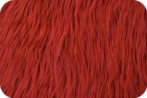 Faux Fur Mongolian Red 58 to 60 Inch Fabric by The Yard