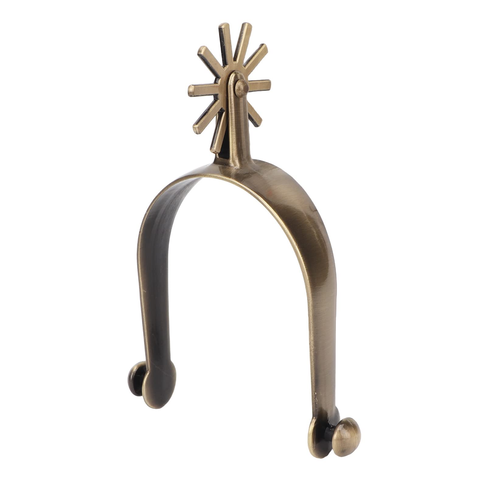 Yosoo Health Gear Éperons Western en Acier Inoxydable, Vintage avec Engrenage à Billes en Cuivre, pour Équitation et Cowboy, 1 Paire