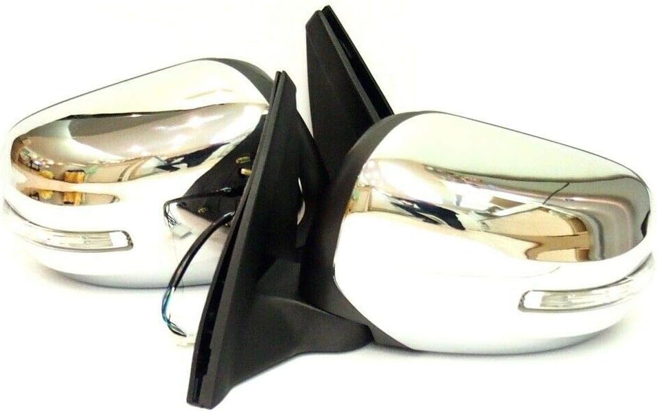 Chrome Wing Mirror Set Left and Right Side LHD fits L200 Nativa Pajero Sport Montero