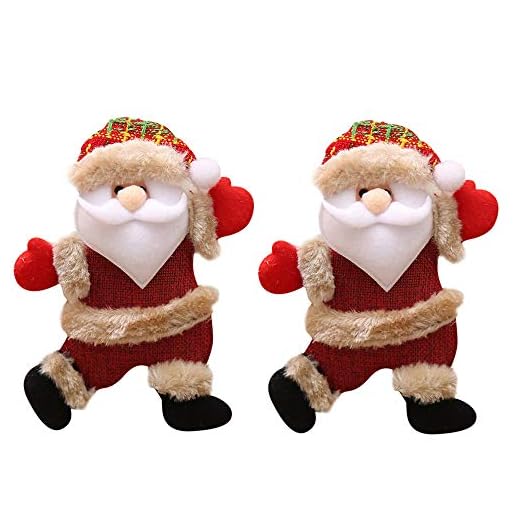 Christmas Decorations Sale,Colorful(TM) 2Pcs Merry Christmas Decorative Ornaments Gift Santa Claus Snowman Tree Toy Doll Hang Decorations Xmas Decor Ornaments Party Decor Gifts (C)