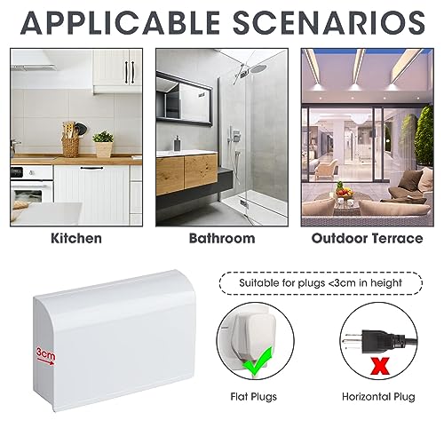 صندوق غطاء مقبس، واقي مخرج كهربائي مقاوم للأطفال، واقي قابس ومفتاح اضاءة مقاوم للماء، سلامة الطفل لامن المنزل، غطاء مقبس مزدوج الوضع 86 نوع، ابيض