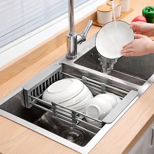 Cesto Escurridor Extensible para Fregadero de Cocina miniatura 5